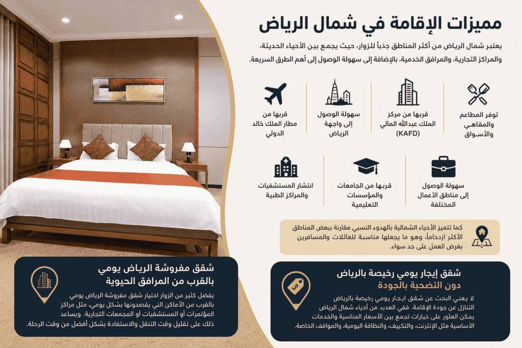 مميزات الإقامة في شمال الرياض